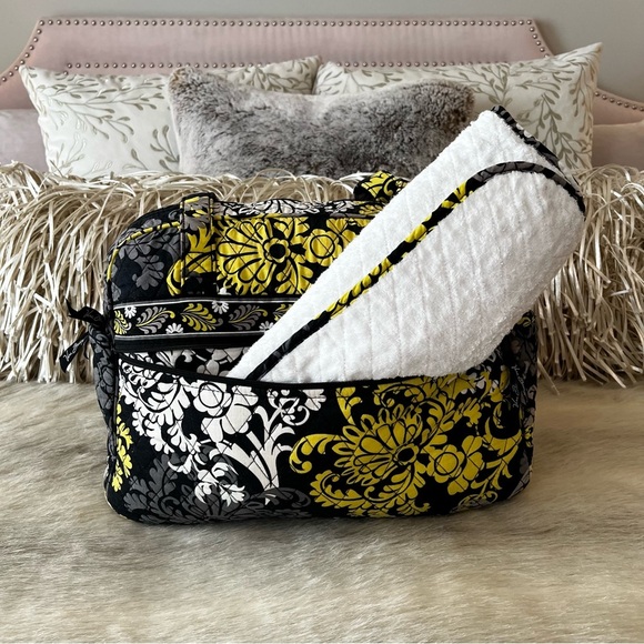 VERA BRADLEY Baroque 2010 Stroll Around Baby Diaper Bag Tote Black Yellow Y2K - Picture 11 of 17